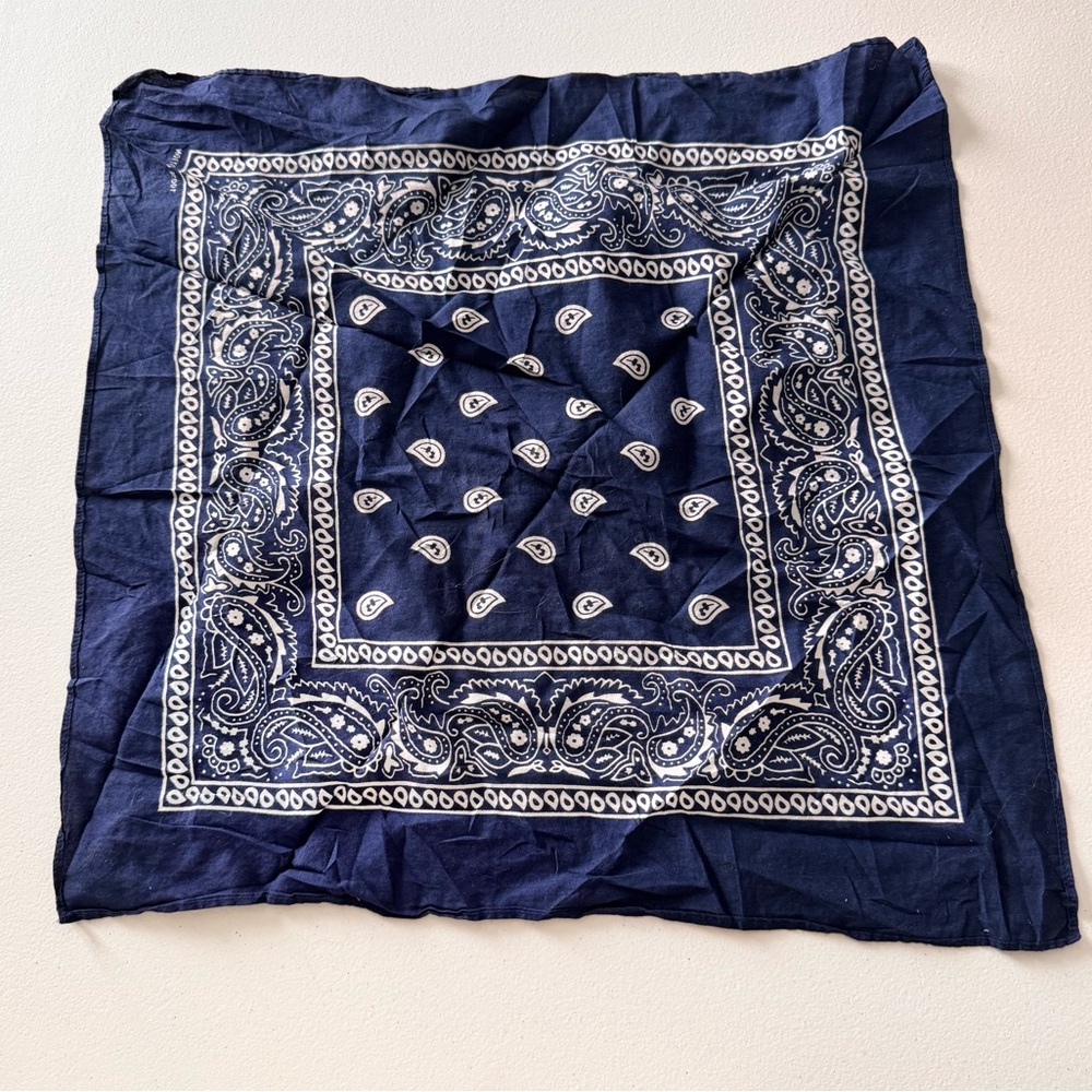 Blue Paisley Bandana Scarf